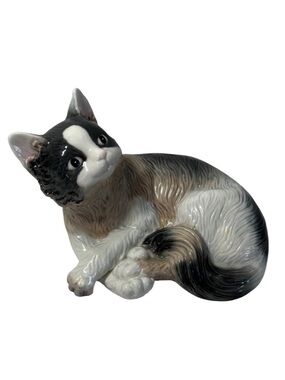 Zillermalher Vintage Porcelain Figurine Figure Cat Siamese Statue Marked